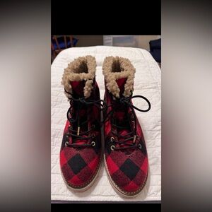 Talbots Womens Buffalo Plaid Boots